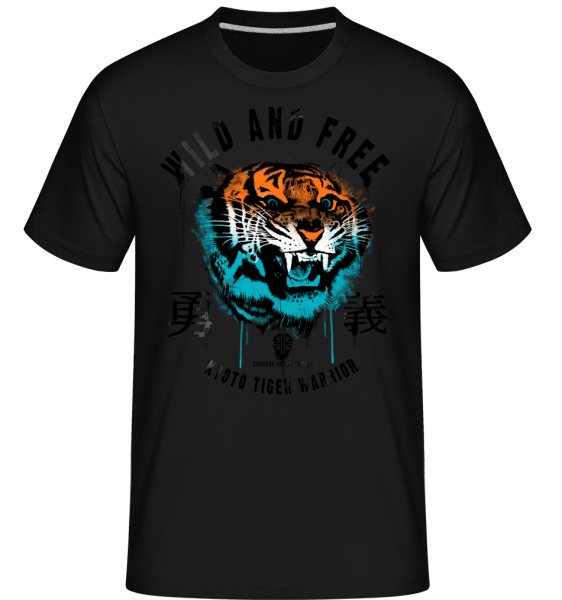 Wild And Free Tiger -  Shirtinator Men's T-Shirt - Black - Front