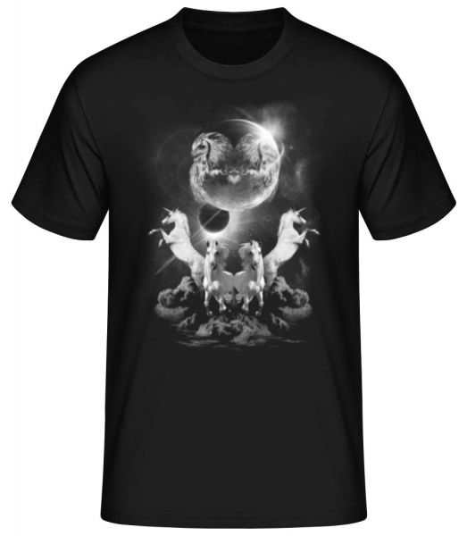 Mystic Unicorn Night - Men's Basic T-Shirt - Black - Front