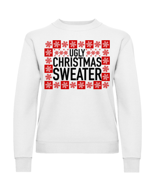 Ugly Christmas Sweater - Frauen Pullover - Weiß - Vorne