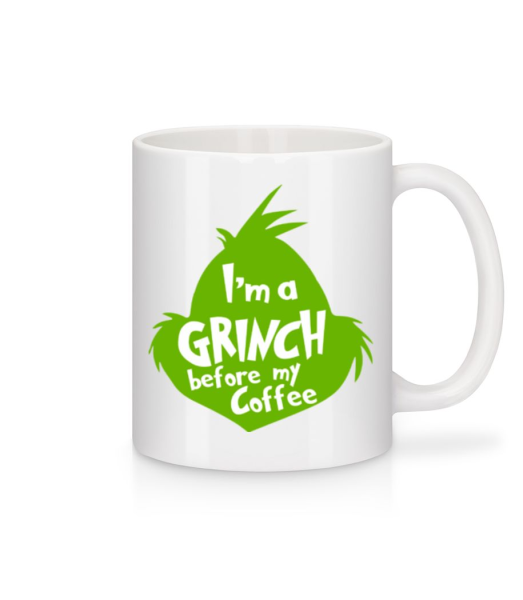 I'm A Grinch Before My Coffee - Tasse - Weiß - Vorne