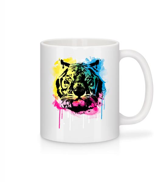 Multicolor Tiger - Mug - White - Front