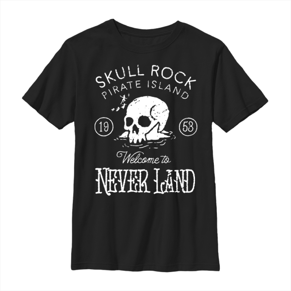 Disney - Peter Pan - Logo Welcome To Skullrock - Kids T-Shirt - Black - Front