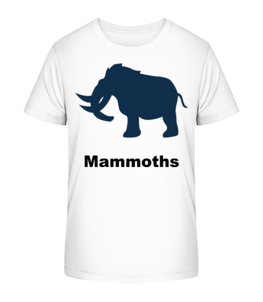 Mammoths - Kid's Bio T-Shirt Stanley Stella - White - Front