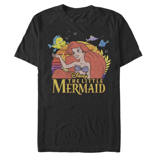 Disney - The Little Mermaid - Ariel & Flounder LM Title - Men's T-Shirt - Black - Front