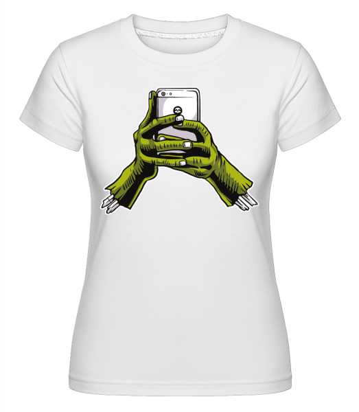 Zombie Phone - Shirtinator Frauen T-Shirt - Weiß - Vorn