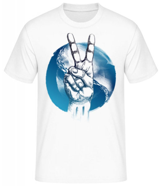 Ozean Peace - Männer Basic T-Shirt - Weiß - Vorne