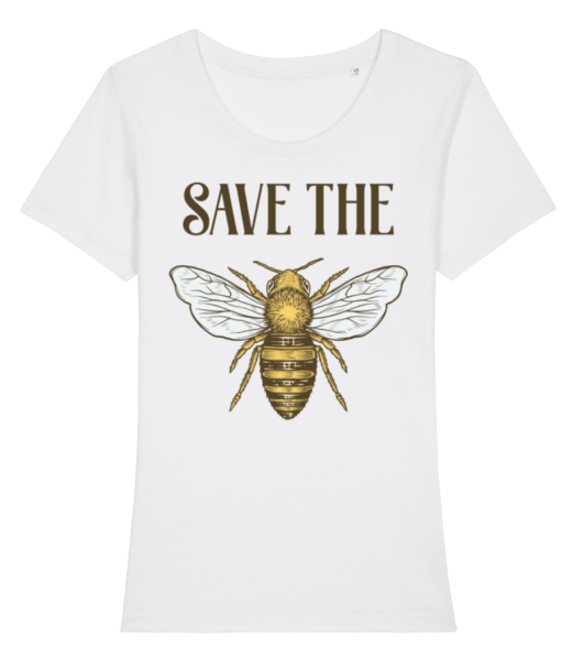 Save The Bees - Women's Organic T-Shirt Stanley Stella - White - Front