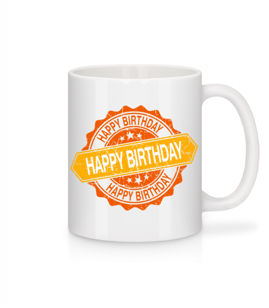 Happy Birthday Logo - Mug - White - Front