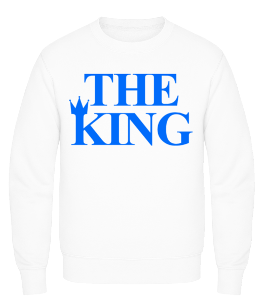 The King Blue - Männer Pullover - Weiß - Vorne