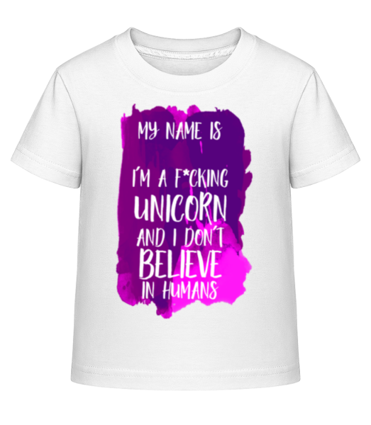 I'm A Fucking Unicorn - Kinder Shirtinator T-Shirt - Weiß - Vorne