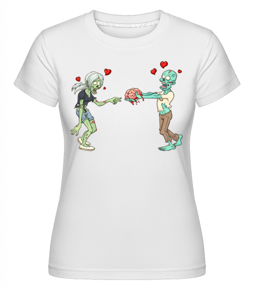 Zombieliebe - Shirtinator Frauen T-Shirt - Weiß - Vorn