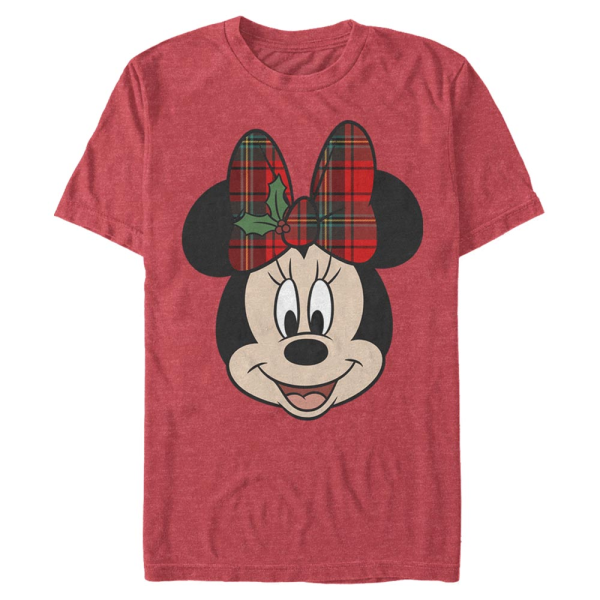 Disney Classics - Mickey Mouse - Minnie Mouse Big Minnie Holiday - Christmas - Men's T-Shirt - Heather red - Front