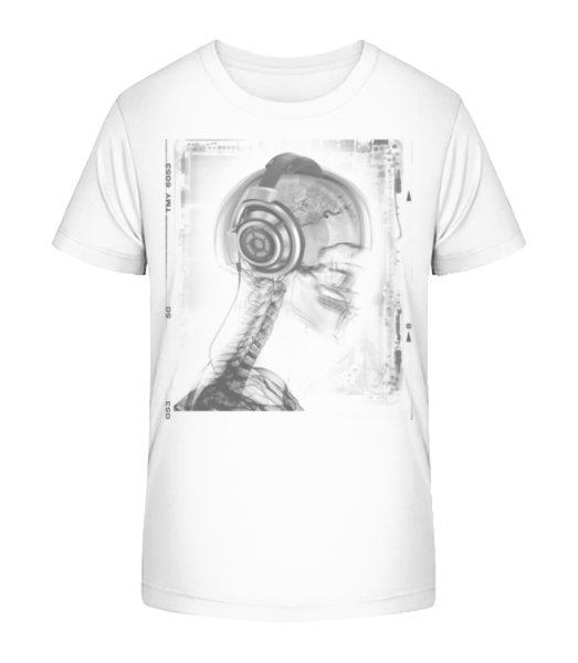 Skeleton Music - Kid's Bio T-Shirt Stanley Stella - White - Front
