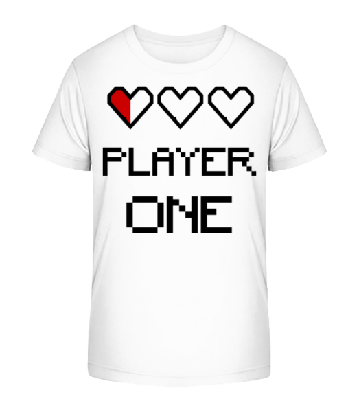 Player One - Kinder Bio T-Shirt Stanley Stella - Weiß - Vorne