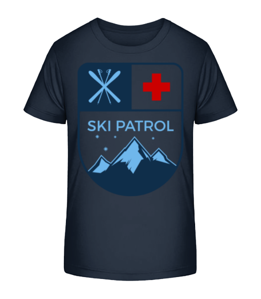 Ski Patrol Icon - Kid's Bio T-Shirt Stanley Stella - Navy - Front
