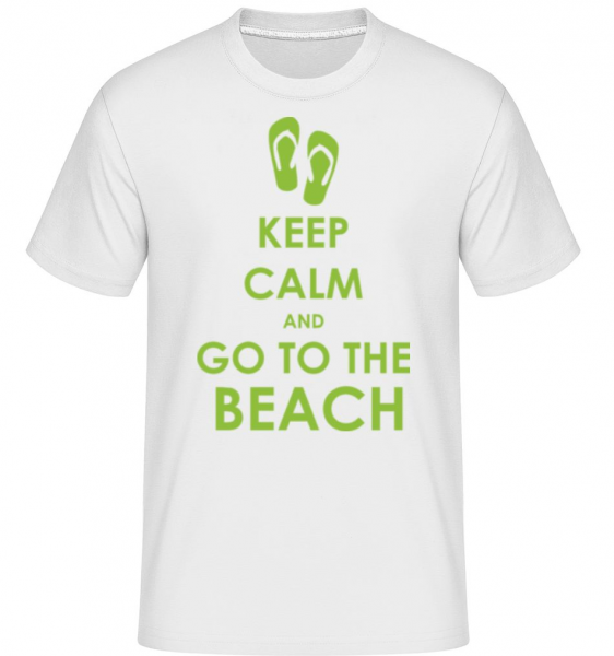 Go To The Beach -  Shirtinator Men's T-Shirt - White - Front