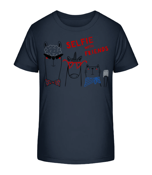 Selfie With Friends - Kid's Bio T-Shirt Stanley Stella - Navy - Front