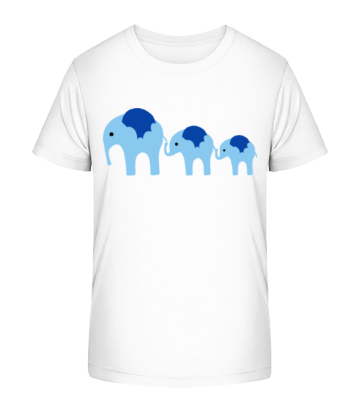Elephants Family Baby - Kid's Bio T-Shirt Stanley Stella - White - Front