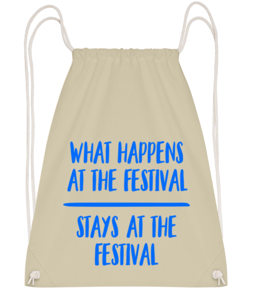What Happens At The Festival - Turnbeutel - Creme - Vorne