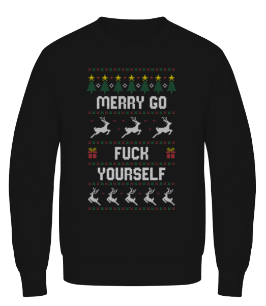Merry Go Fuck Yourself - Men's Sweatshirt - Black - Front