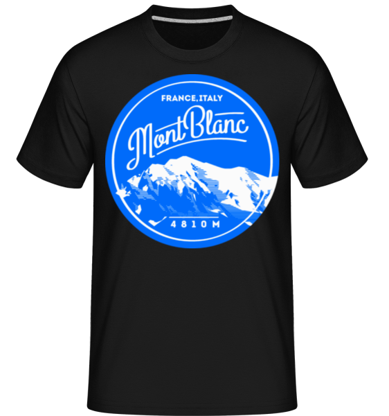 Mont Blanc Mountain -  Shirtinator Men's T-Shirt - Black - Front