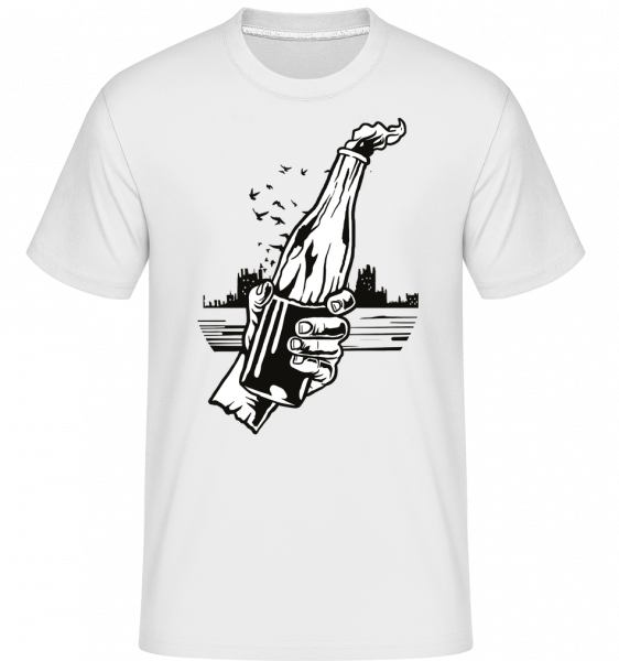 Molotov Cocktail -  Shirtinator Men's T-Shirt - White - Front