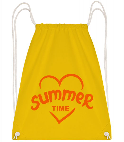 Summertime Heart - Drawstring Backpack - Yellow - Vorn