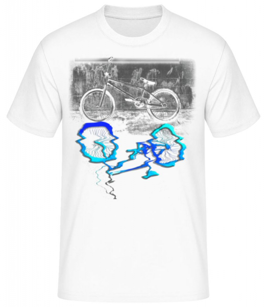 Bicycle Puddle - Men's Basic T-Shirt - White - Front