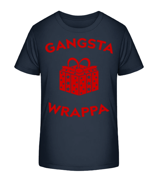 Gangsta Wrappa - Kid's Bio T-Shirt Stanley Stella - Navy - Front