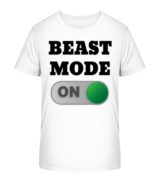 Beast Mode On - Kinder Bio T-Shirt Stanley Stella - Weiß - Vorne
