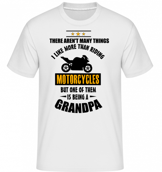 Biking Grandfather -  Shirtinator Men's T-Shirt - White - Front