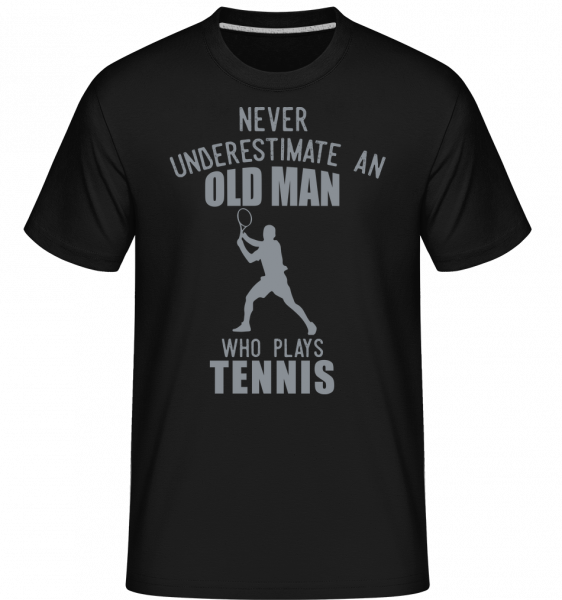 Never Underestimate An Old Man -  Shirtinator Men's T-Shirt - Black - Front