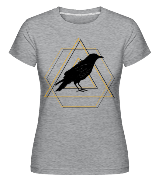 Geometric Raven - Shirtinator Frauen T-Shirt - Grau meliert - Vorne
