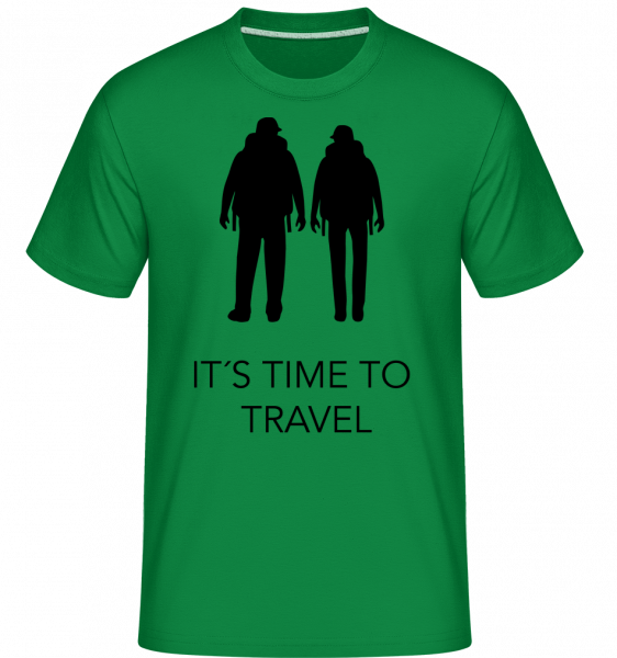 It's Time To Travel -  Shirtinator Men's T-Shirt - Kelly green - Front