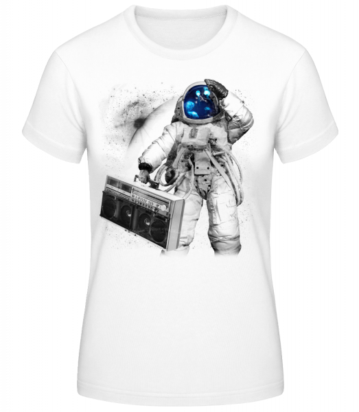 Ghettoblaster Astronaut - Women's Basic T-Shirt - White - Front
