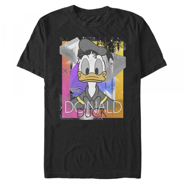 Disney Classics - Mickey Mouse - Donald Duck Eighties Duck - Men's T-Shirt - Black - Front