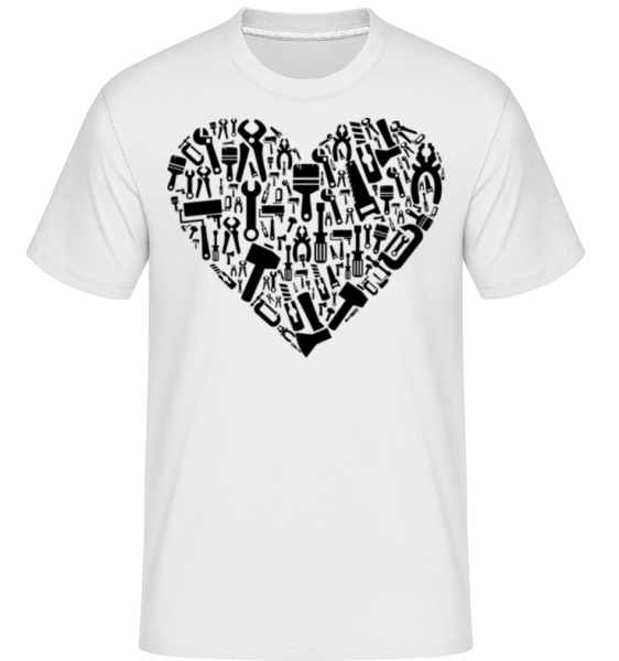 Love DIY Heart - Shirtinator Männer T-Shirt - Weiß - Vorne