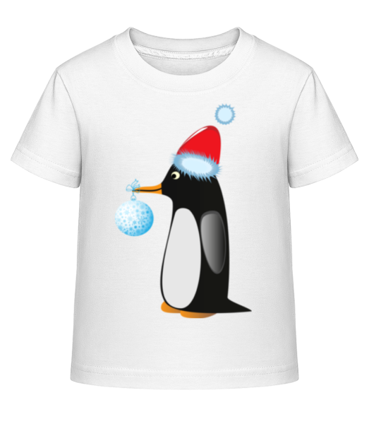 Pinguin An Weihnachten 2 - Kinder Shirtinator T-Shirt - Weiß - Vorne
