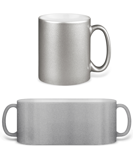 Glitter mug - Silver - Front