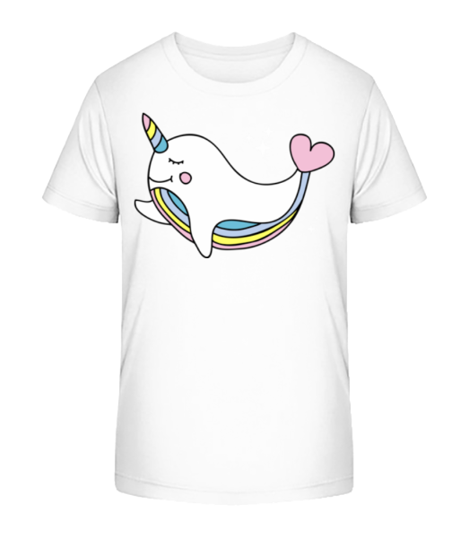 Unicorn Whale - Kid's Bio T-Shirt Stanley Stella - White - Front