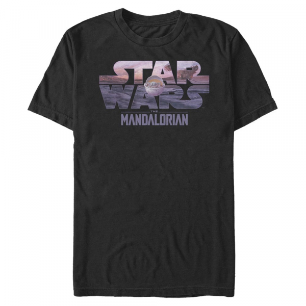 Star Wars - The Mandalorian - The Child Child Logo Fill - Men's T-Shirt - Black - Front