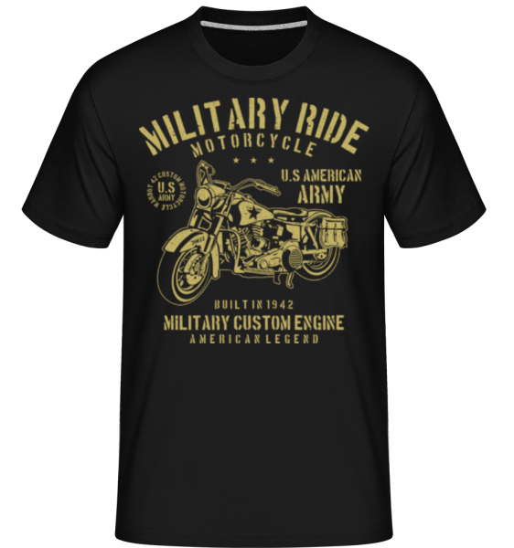Military Ride -  Shirtinator Men's T-Shirt - Black - Front