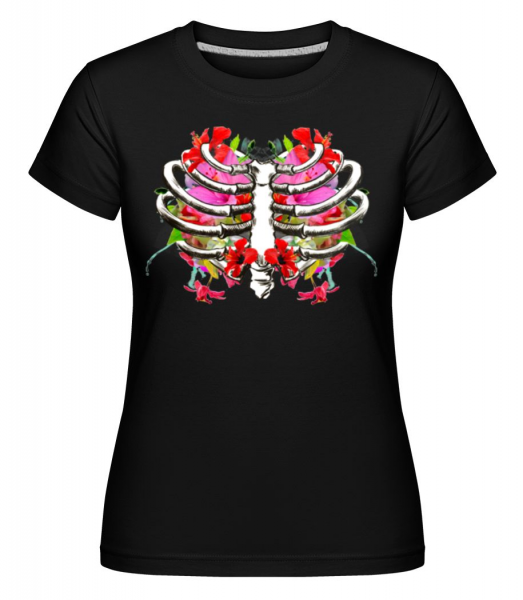 Blumenlunge - Shirtinator Frauen T-Shirt - Schwarz - Vorne