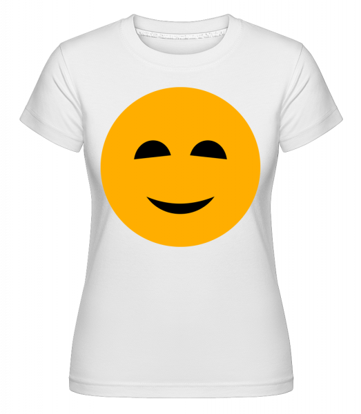 Happy Smiley -  Shirtinator Women's T-Shirt - White - Front