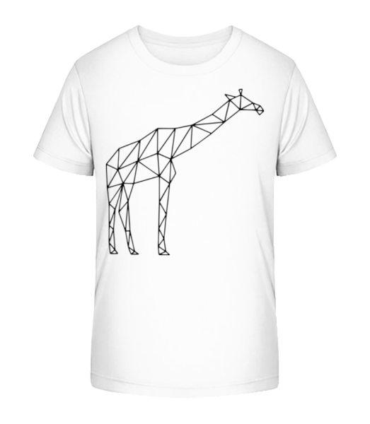 Polygon Giraffe - Kinder Bio T-Shirt Stanley Stella - Weiß - Vorne