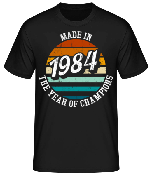 1984 The Year Of Champions - Männer Basic T-Shirt - Schwarz - Vorne