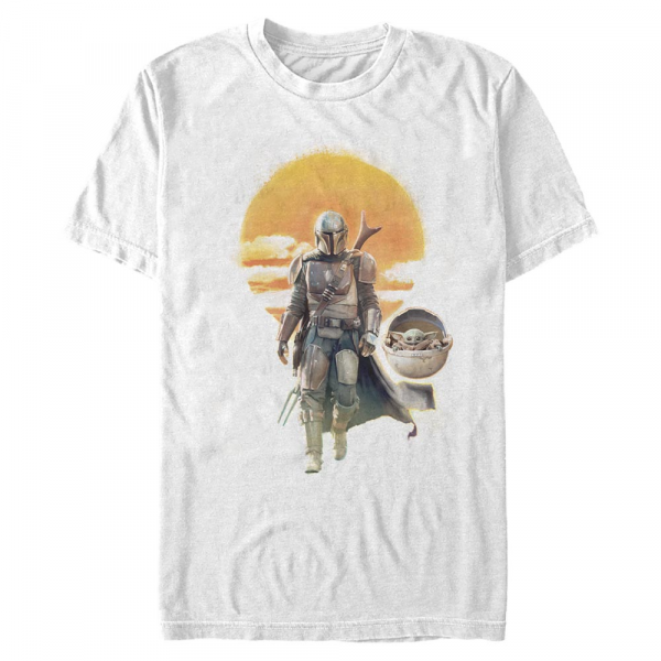 Star Wars - The Mandalorian - The Child Mando Child Walk - Männer T-Shirt - Weiß - Vorne