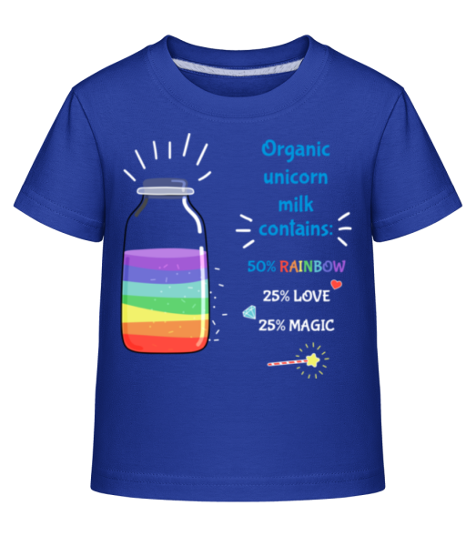 Organic Unicorn Milk - Kid's Shirtinator T-Shirt - Royal blue - Front