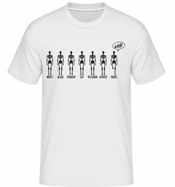 Pirate Skeleton -  Shirtinator Men's T-Shirt - White - Vorn
