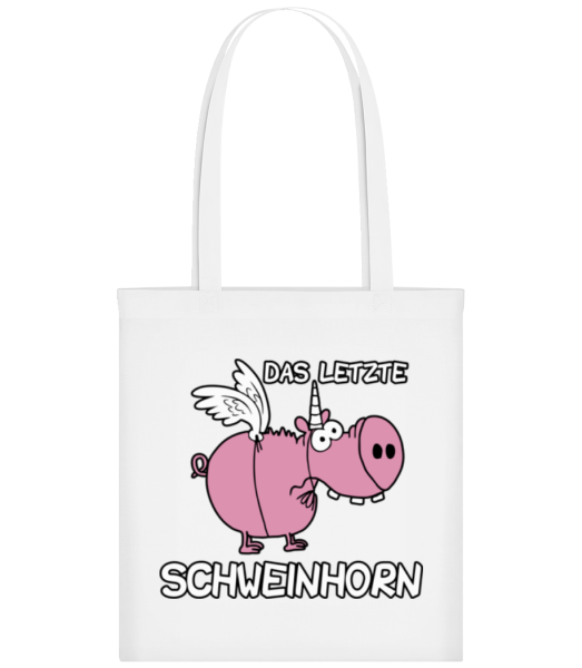 Das Letzte Schweinhorn - Stofftasche - Weiß - Vorne
